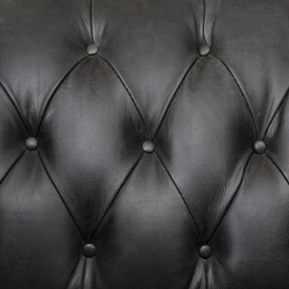 LSFH Unique Design Rollins Button Tufted Accent Chair Armchair with Solid Sagwan Wooden Legs Single Sofa Chair for Small Apartments, Living Room or Bedroom (1 Chairs, Black)