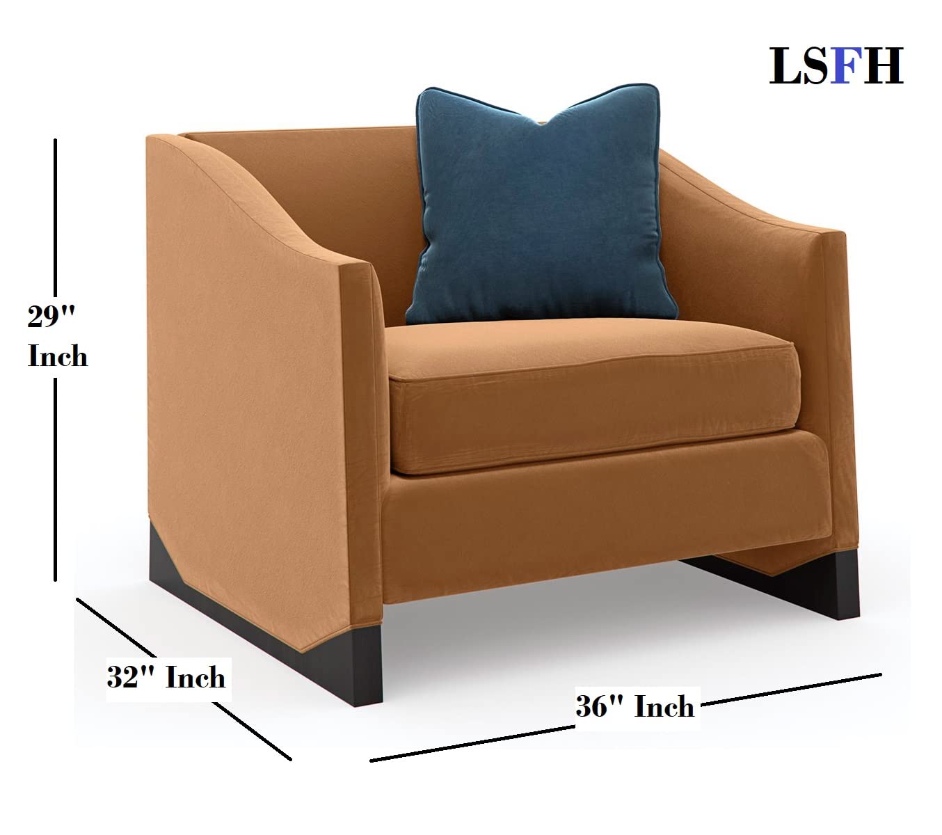 LSFH Unique Design Caracole Base Upholstery Accent Chair Armchair Single Sofa Chair for Small Apartments, Living Room or Bedroom (Set of 2 Chairs, Brown)