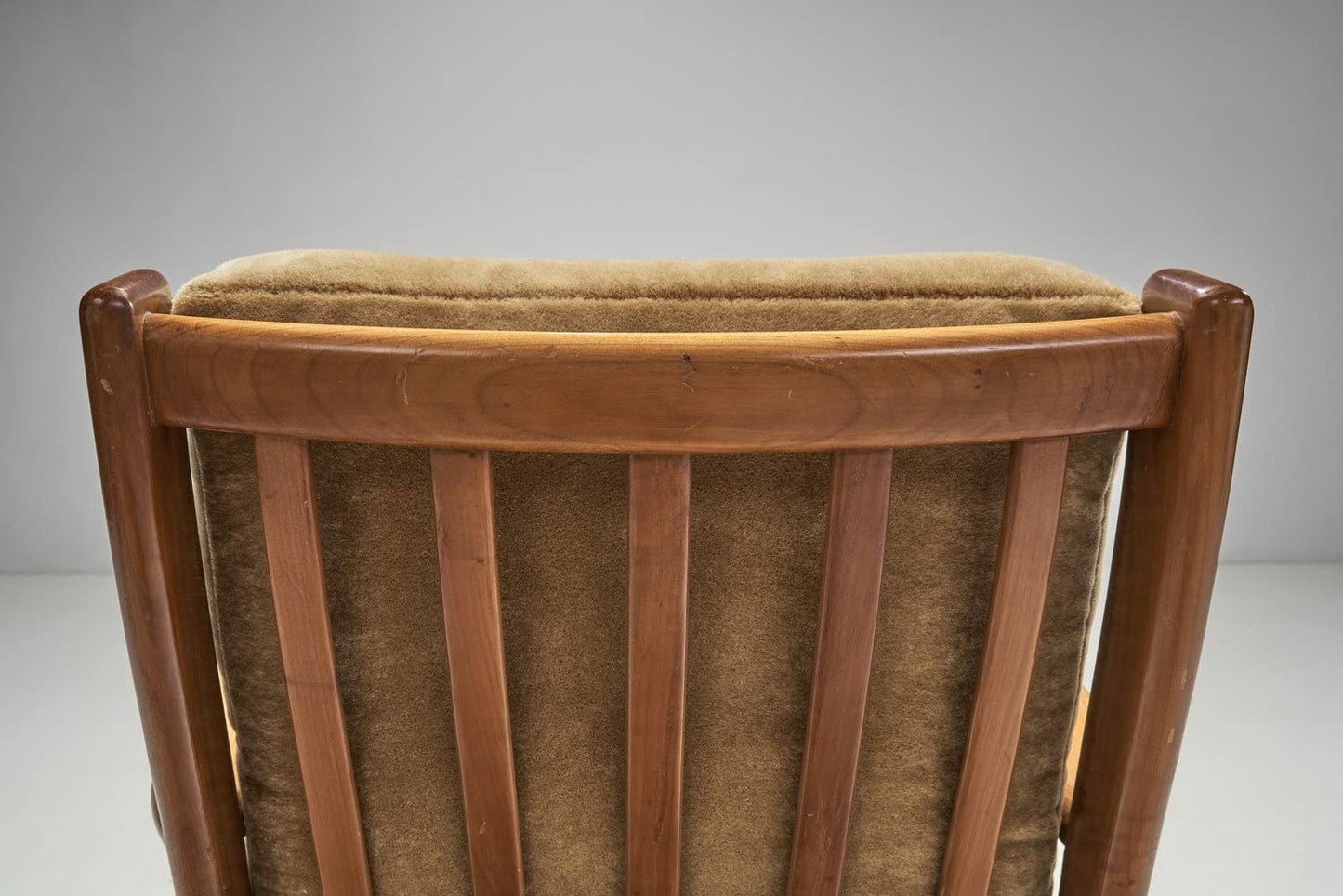 LSFH Unique Design True Innovations Italy 1950s Accent Chair Armchair with Solid Sagwan Wooden Frame Single Sofa Chair for Small Apartments, Living Room or Bedroom (1 Chair, Brown)