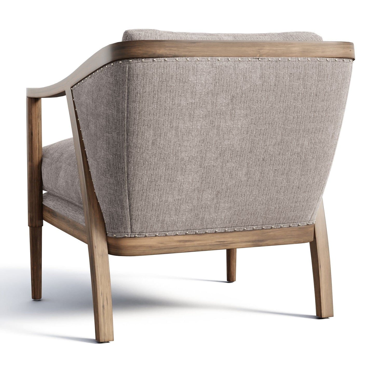 LSFH Unique Design True Innovations Lynz Accent Chair Armchair with Solid Sagwan Wooden Frame Single Sofa Chair for Small Apartments, Living Room or Bedroom (1 Chair, Beige)
