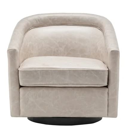 LSFH Unique Design True Innovations Kierste Wide Swivel 360 Degree Accent Chair Armchair Single Sofa Chair for Small Apartments, Living Room or Bedroom (Set of 2 Chairs, Beige)