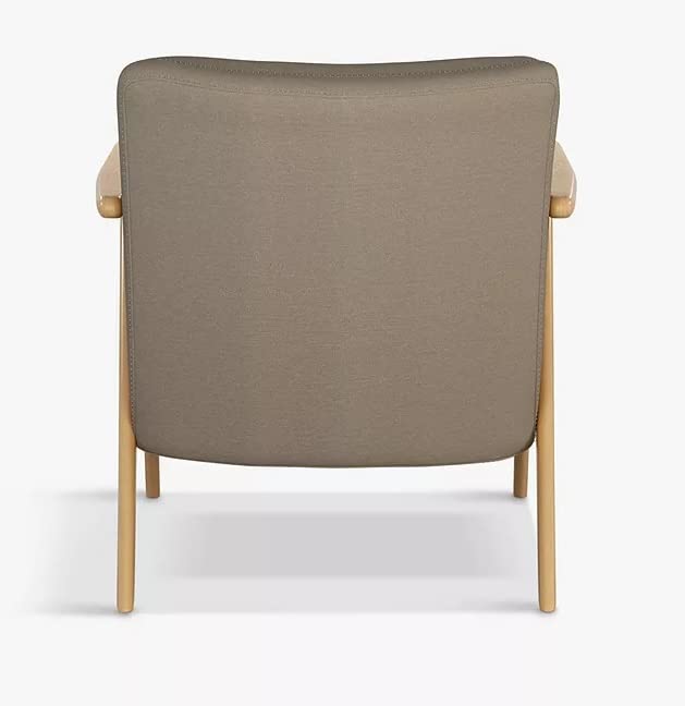 LSFH Luxury Design Traditional Hndricks Button Tufted Armchair Accent Chair with Solid Sagwan Wooden Legs Sofa Set for Small Apartments, Living Room or Bedroom (1 Chair, Dark Grey)