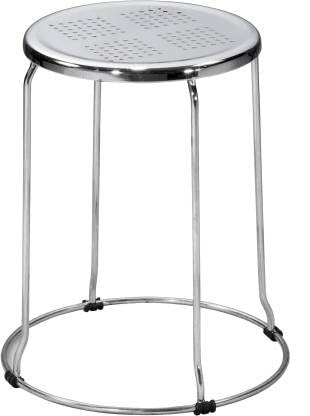 LSFH Unique Design Office Stainless Steel Stool Chrome Finishing Steel Stool Round Shape for Small Apartments, Living Room or Bedroom (Set of 5)