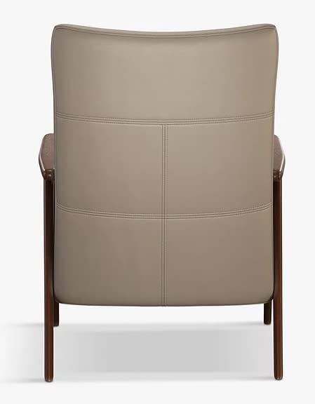 LSFH Unique Design True Innovations High Back Hendricks Leatherette Accent with Solid Sagwan Wooden Frame Single Sofa for Small Apartments, Living Room or Bedroom (Set of 2 Chairs, Beige)