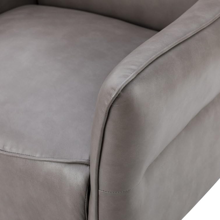 LSFH Unique Design True Innovations Amyle Accent Chair, Ottoman Armchair with Solid Sagwan Wooden Frame Single Sofa Chair for Small Apartments, Living Room or Bedroom (Set of 2 Chairs, Grey)