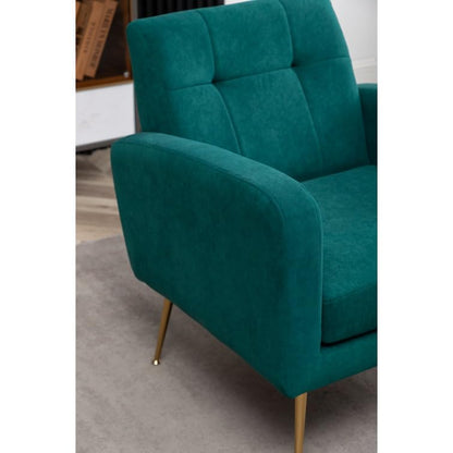 LSFH Unique Design True Innovations Florianaz Accent Chair, Armchair with Solid Sagwan Wooden Frame Single Sofa Chair for Small Apartments, Living Room or Bedroom (1 Chair, Green)