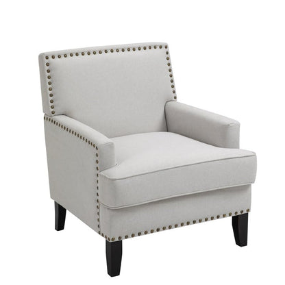 LSFH Unique Design True Innovations Joshkz Accent Chair, Armchair with Solid Sagwan Wooden Frame Single Sofa Chair for Small Apartments, Living Room or Bedroom (Set of 2 Chairs, Off-White)