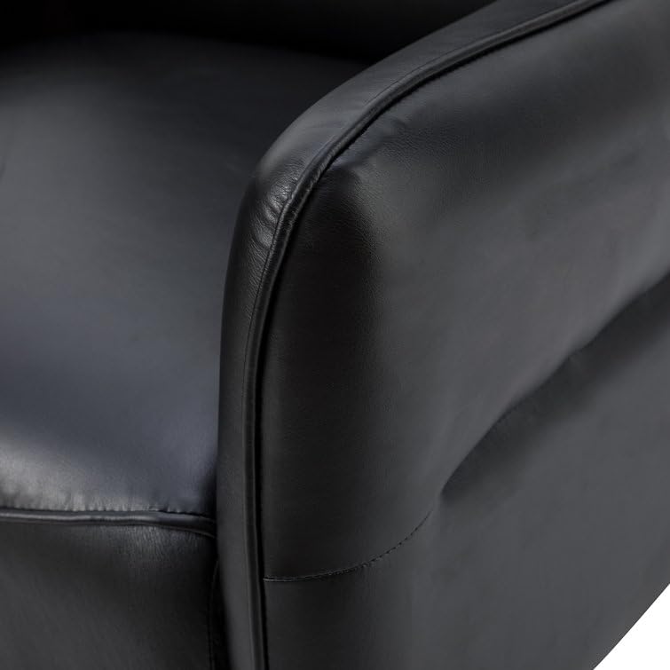 LSFH Unique Design True Innovations Amyle Accent Chair, Ottoman Armchair with Solid Sagwan Wooden Frame Single Sofa Chair for Small Apartments, Living Room or Bedroom (1 Chair, Black)