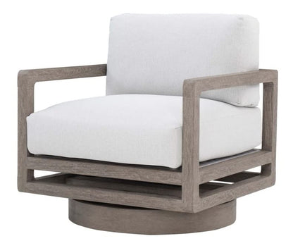 LSFH Unique Design True Innovations Swivel 360 Degree Accent Chair Armchair Single Sofa Chair for Small Apartments, Living Room or Bedroom (Set of 2 Chairs, Off-White)
