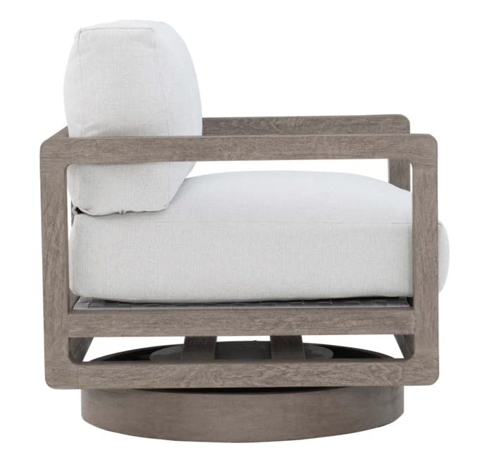 LSFH Unique Design True Innovations Swivel 360 Degree Accent Chair Armchair Single Sofa Chair for Small Apartments, Living Room or Bedroom (1 Chair, Off-White)