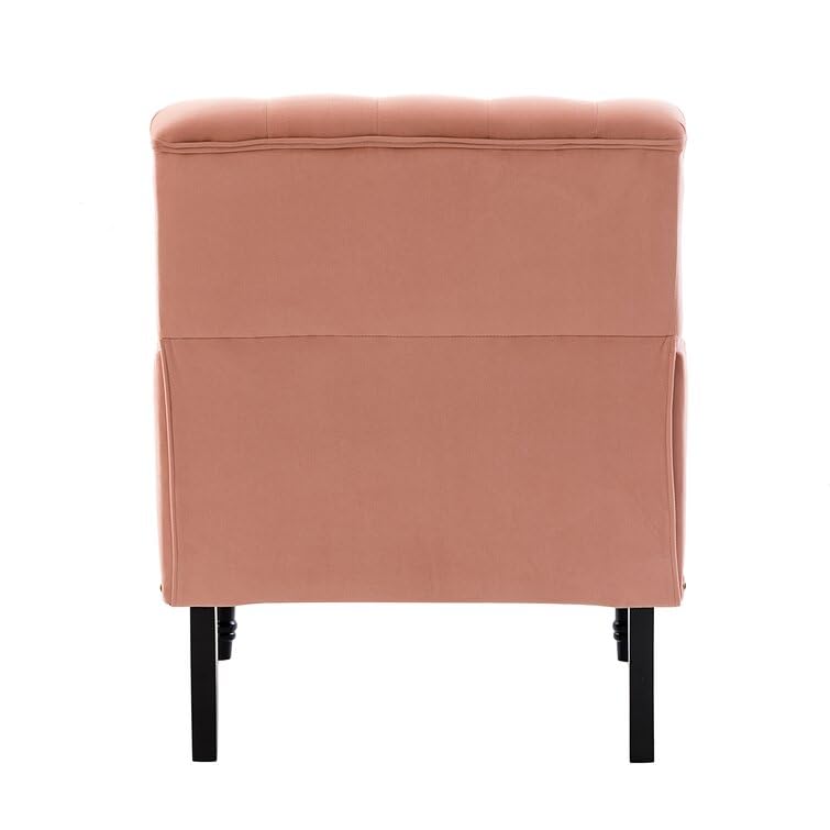 LSFH Unique Design True Innovations Jakuz Accent Chair, Armchair with Solid Sagwan Wooden Frame Single Sofa Chair for Small Apartments, Living Room or Bedroom (Set of 2 Chairs, Pink)