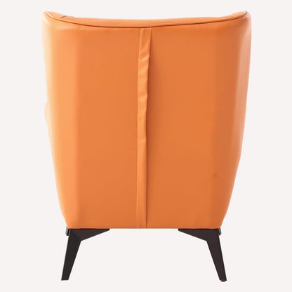 LSFH Unique Design True Innovations Aaltoz Accent Chair, Armchair with Solid Sagwan Wooden Frame Single Sofa Chair for Small Apartments, Living Room or Bedroom (1 Chair, Brown)