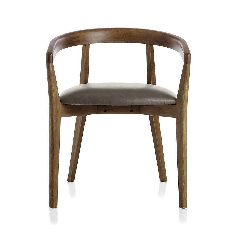 LSFH Unique Design Stone Round Back Dining Chair Accent Chair Armchair with Solid Sagwan Wooden Frame Single Sofa Chair for Small Apartments, Living Room or Bedroom (Set of 2 Chairs, Grey)