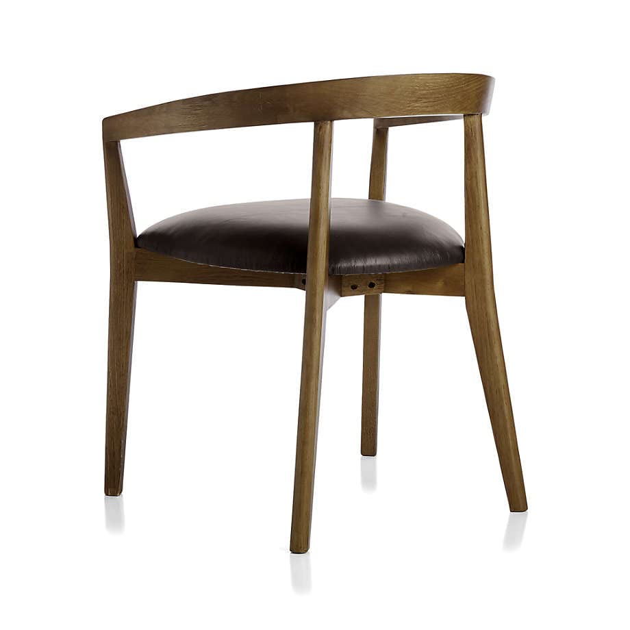 LSFH Unique Design Stone Round Back Dining Chair Accent Chair Armchair with Solid Sagwan Wooden Frame Single Sofa Chair for Small Apartments, Living Room or Bedroom (1 Chair, Black)