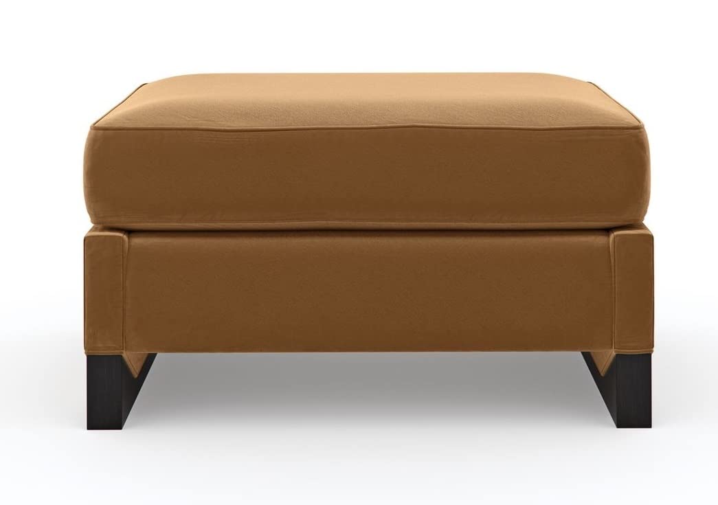 LSFH Unique Design Caracole Base Upholstery Accent Chair Armchair Single Sofa Chair for Small Apartments, Living Room or Bedroom (Chair with Ottoman, Brown)