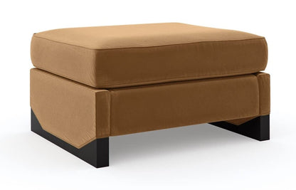 LSFH Unique Design Caracole Base Upholstery Accent Chair Armchair Single Sofa Chair for Small Apartments, Living Room or Bedroom (Chair with Ottoman, Brown)