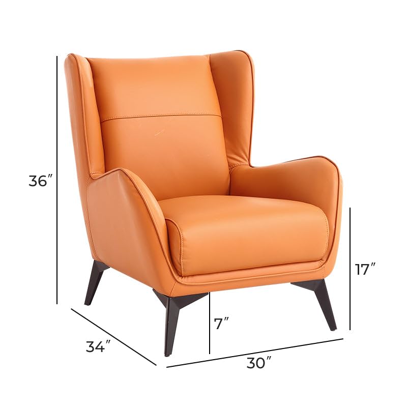 LSFH Unique Design True Innovations Aaltoz Accent Chair, Armchair with Solid Sagwan Wooden Frame Single Sofa Chair for Small Apartments, Living Room or Bedroom (1 Chair, Brown)