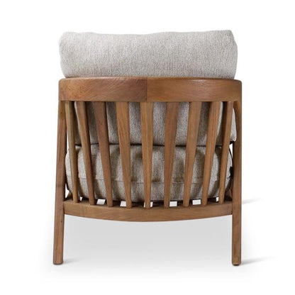 LSGF Luxury Design Traditional Liza Armchair Accent Chair with Solid Sagwan Wooden Legs Sofa Set for Small Apartments, Living Room or Bedroom (1 Chair, Cream)