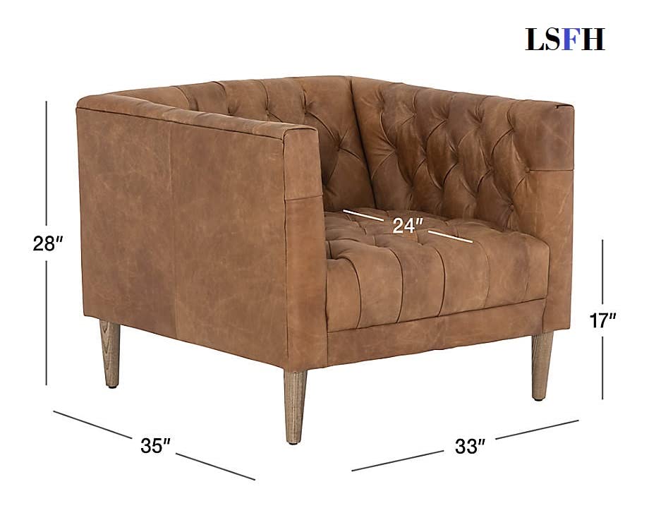 LSFH Unique Design Rollins Button Tufted Accent Chair Armchair with Solid Sagwan Wooden Legs Single Sofa Chair for Small Apartments, Living Room or Bedroom (1 Chairs, Black)