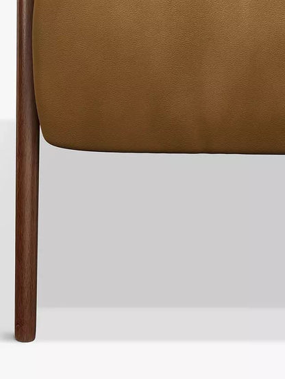 LSFH Unique Design True Innovations High Back Hendricks Leatherette Accent with Solid Sagwan Wooden Frame Single Sofa for Small Apartments, Living Room or Bedroom (Set of 2 Chairs, Tan)
