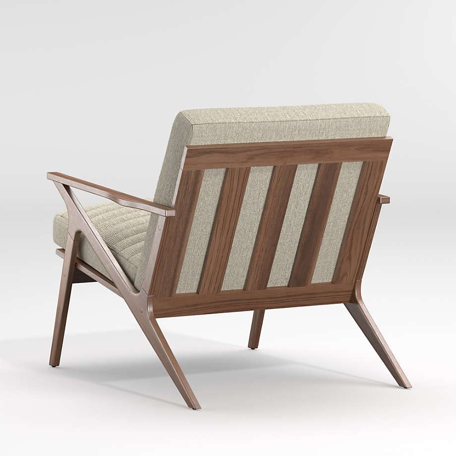 LSFH Unique Design Cavet Channel Tufted Fabric Accent Chair Armchair with Solid Sagwan Wooden Frame Single Sofa Chair for Small Apartments, Living Room or Bedroom (Set of 2 Chairs, Beige)