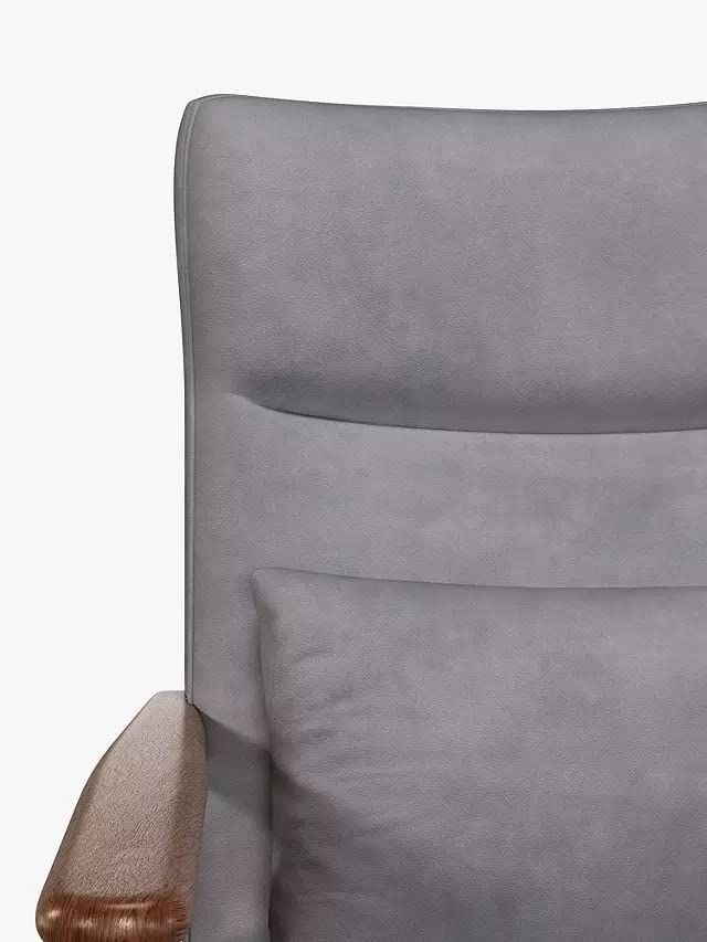 LSFH Unique Design True Innovations High Back Hendricks Leatherette Accent with Solid Sagwan Wooden Frame Single Sofa for Small Apartments, Living Room or Bedroom (Set of 2 Chairs, Grey)