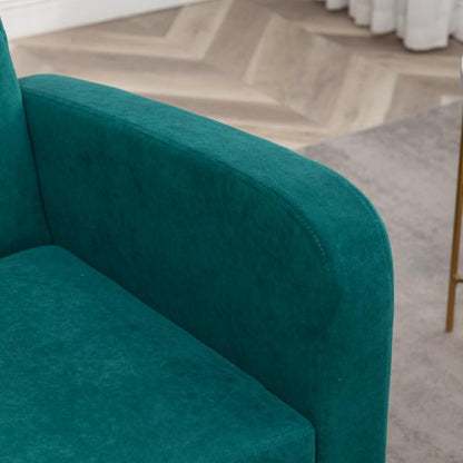 LSFH Unique Design True Innovations Florianaz Accent Chair, Armchair with Solid Sagwan Wooden Frame Single Sofa Chair for Small Apartments, Living Room or Bedroom (1 Chair, Green)