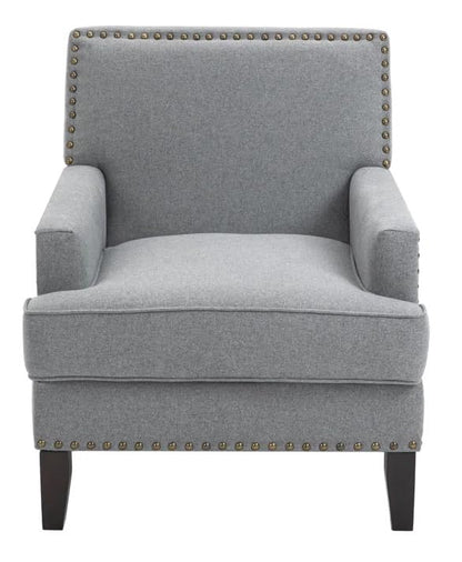 LSFH Unique Design True Innovations Joshkz Accent Chair, Armchair with Solid Sagwan Wooden Frame Single Sofa Chair for Small Apartments, Living Room or Bedroom (Set of 2 Chairs, Grey)