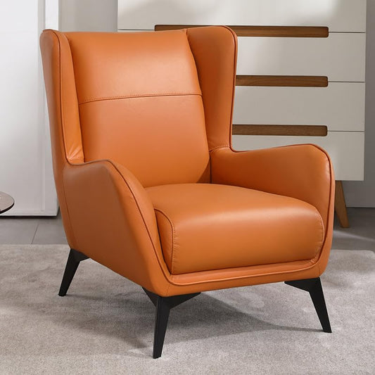 LSFH Unique Design True Innovations Aaltoz Accent Chair, Armchair with Solid Sagwan Wooden Frame Single Sofa Chair for Small Apartments, Living Room or Bedroom (1 Chair, Brown)