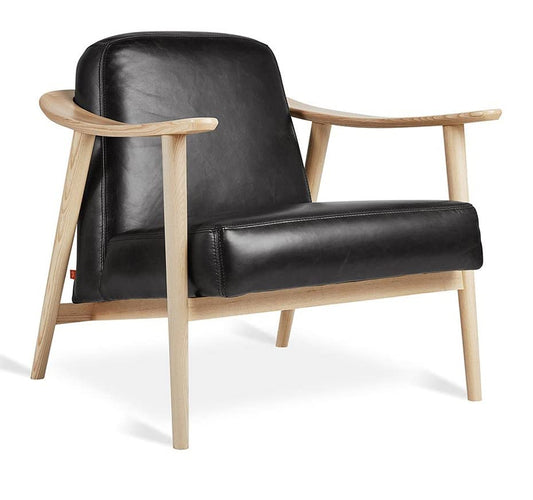 LSFH Unique Design Balticz Accent Chair Armchair with Solid Sagwan Wooden Frame Single Sofa Chair for Small Apartments, Living Room or Bedroom (Natural Finish, Black Set of 2 Chairs)