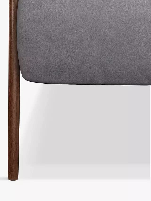 LSFH Unique Design True Innovations High Back Hendricks Leatherette Accent with Solid Sagwan Wooden Frame Single Sofa for Small Apartments, Living Room or Bedroom (Set of 2 Chairs, Grey)
