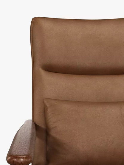 LSFH Unique Design True Innovations High Back Hendricks Leatherette Accent with Solid Sagwan Wooden Frame Single Sofa for Small Apartments, Living Room or Bedroom (Set of 2 Chairs, Brown)