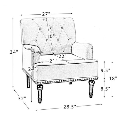 LSFH Unique Design True Innovations Jakuz Accent Chair, Armchair with Solid Sagwan Wooden Frame Single Sofa Chair for Small Apartments, Living Room or Bedroom (Set of 2 Chairs, Green)