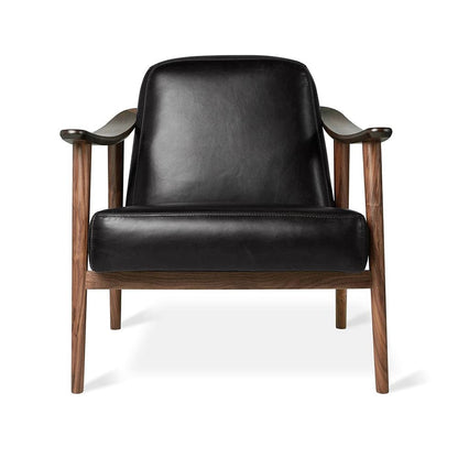 LSFH Unique Design Balticz Accent Chair Armchair with Solid Sagwan Wooden Frame Single Sofa Chair for Small Apartments, Living Room or Bedroom (Walnut Finish, Black 1 Chair)