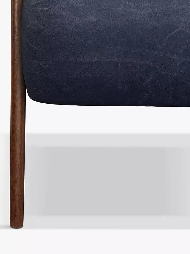 LSFH Unique Design True Innovations High Back Hendricks Leatherette Accent with Solid Sagwan Wooden Frame Single Sofa for Small Apartments, Living Room or Bedroom (1 Chair, Blue)