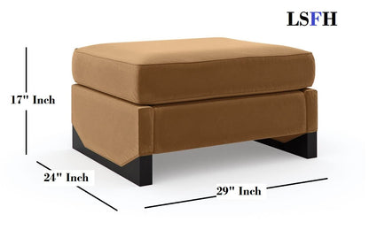 LSFH Unique Design Caracole Base Upholstery Accent Chair Armchair Single Sofa Chair for Small Apartments, Living Room or Bedroom (Chair with Ottoman, Brown)