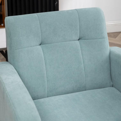 LSFH Unique Design True Innovations Florianaz Accent Chair, Armchair with Solid Sagwan Wooden Frame Single Sofa Chair for Small Apartments, Living Room or Bedroom (Set of 2 Chairs, Sky Blue)