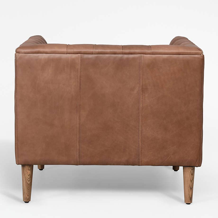 LSFH Unique Design Rollins Button Tufted Accent Chair Armchair with Solid Sagwan Wooden Legs Single Sofa Chair for Small Apartments, Living Room or Bedroom (1 Chairs, Dark Brown)