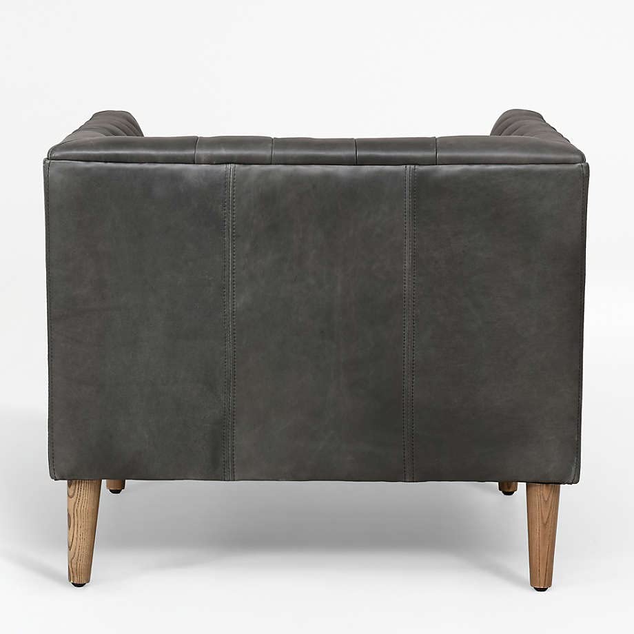 LSFH Unique Design Rollins Button Tufted Accent Chair Armchair with Solid Sagwan Wooden Legs Single Sofa Chair for Small Apartments, Living Room or Bedroom (1 Chairs, Black)