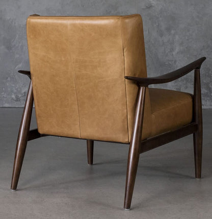 LSFH Unique Design True Innovations Clifton Accent Chair Armchair with Solid Sagwan Wooden Frame Single Sofa Chair for Small Apartments, Living Room or Bedroom (Set of 2 Chairs, Brown)