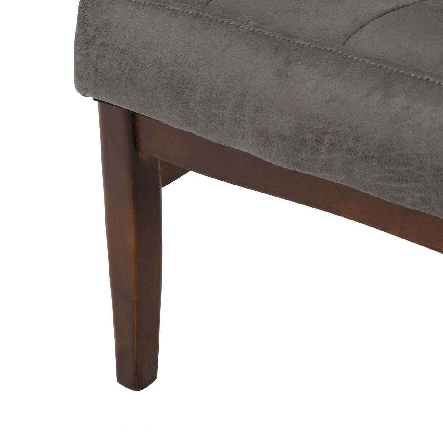 LSFH Unique Design True Innovations Marcola Button Tufted Accent Chair Armchair with Solid sagwan Wooden Legs Single Sofa Chair for Small Apartments, Living Room or Bedroom (1 Chair, Grey)