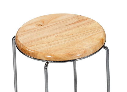 LSFH Unique Design True Innovations Wood Stack Stool Round Shape for Small Apartments, Living Room or Bedroom (1 Stool)