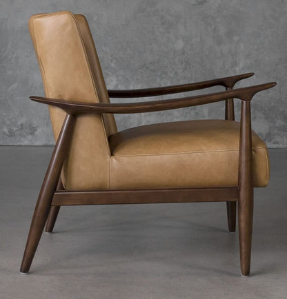 LSFH Unique Design True Innovations Clifton Accent Chair Armchair with Solid Sagwan Wooden Frame Single Sofa Chair for Small Apartments, Living Room or Bedroom (Set of 2 Chairs, Brown)