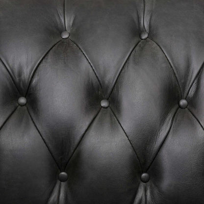 LSFH Unique Design Rollins Button Tufted Accent Chair Armchair with Solid Sagwan Wooden Legs Single Sofa Chair for Small Apartments, Living Room or Bedroom (1 Chairs, Black)