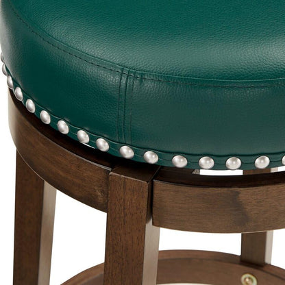 LSFH Unique Design True Innovations Arlettez Swivel Bar Stool with 100% Sagwan Wood Frame 360 Degree Ball & Cast Swivel Pub Height Bar Stool for Shop, Salon, Office and Home (Set Of 2 Barstool, Green)