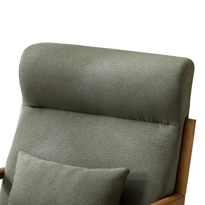 LSFH Unique Design Fabric Upholstered Vegaz Accent Chair with Solid Sagwan Wooden Frame Single Sofa Chair for Small Apartments, Living Room or Bedroom (Set of 2 Chairs, Grey)
