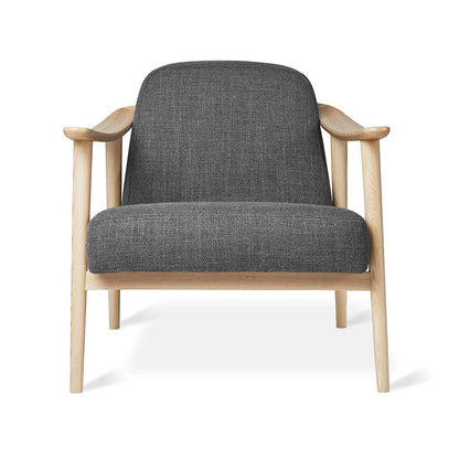 LSFH Unique Design Balticz Accent Chair Armchair with Solid Sagwan Wooden Frame Single Sofa Chair for Small Apartments, Living Room or Bedroom (Natural Finish, Grey Set of 2 Chairs)