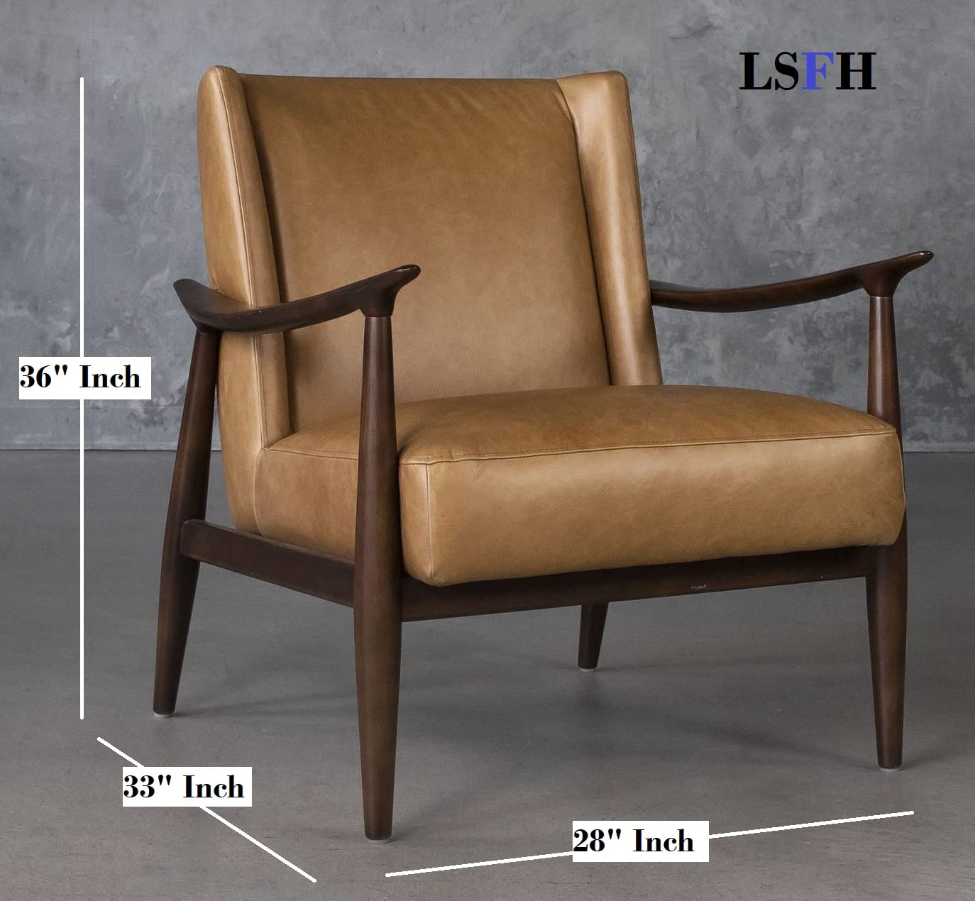 LSFH Unique Design True Innovations Clifton Accent Chair Armchair with Solid Sagwan Wooden Frame Single Sofa Chair for Small Apartments, Living Room or Bedroom (1 Chair, Off-White)