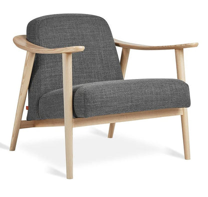 LSFH Unique Design Balticz Accent Chair Armchair with Solid Sagwan Wooden Frame Single Sofa Chair for Small Apartments, Living Room or Bedroom (Natural Finish, Grey Set of 2 Chairs)