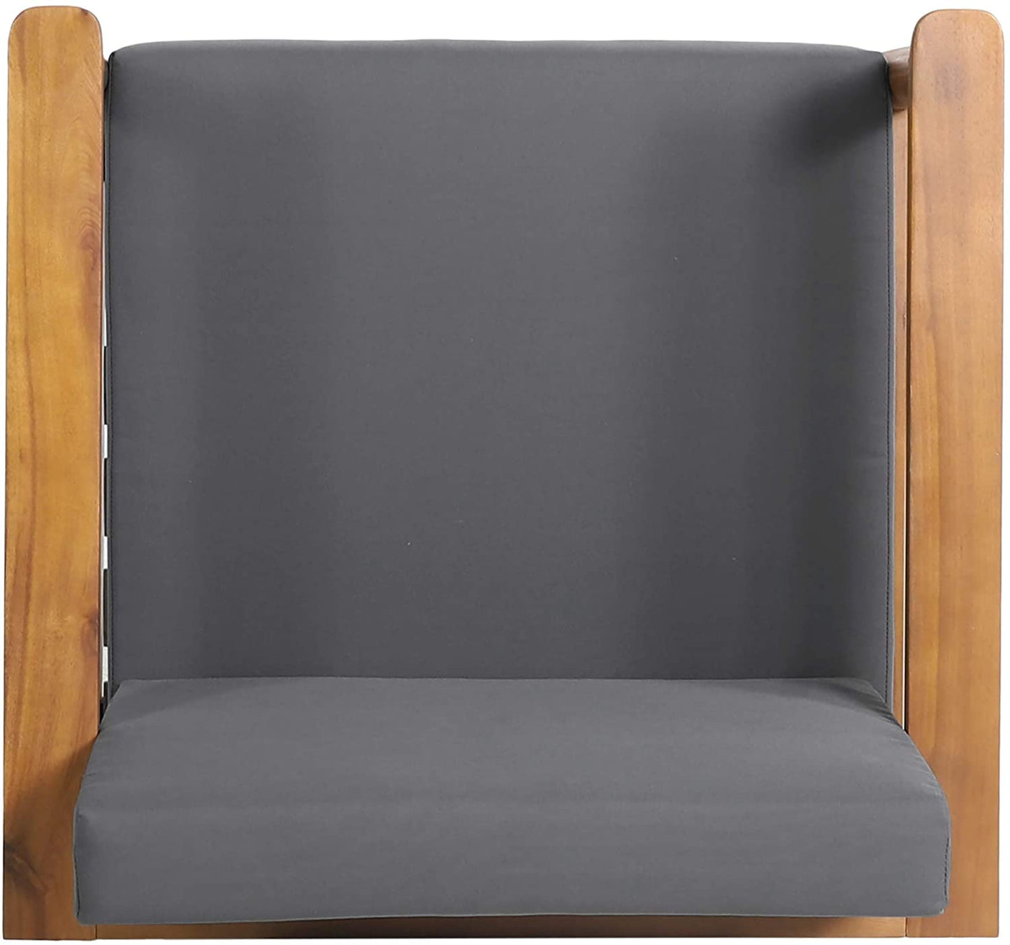 LSFH Unique Design True Innovations Eudora Accent Chair Armchair with Solid sagwan Wooden Frame Single Sofa Chair for Small Apartments, Living Room or Bedroom (1 Chair, Grey)